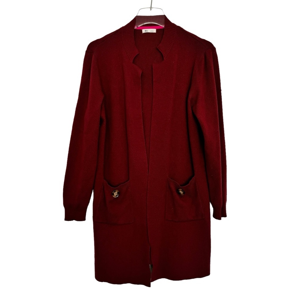 Ovla | Long Sleeve Burgundy/Wine Wrap Sweater | Size Large